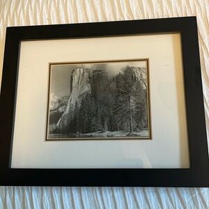 Black and white matted photograph